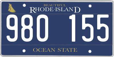 RI license plate 980155