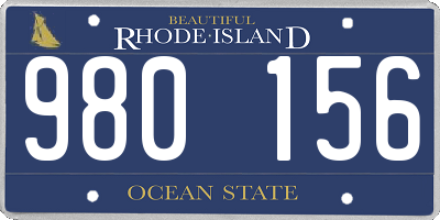RI license plate 980156