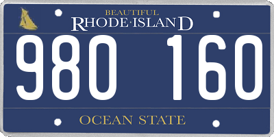 RI license plate 980160