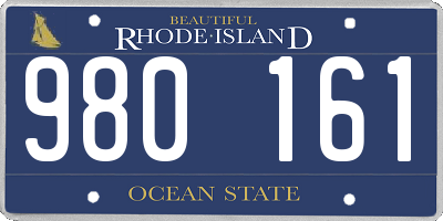 RI license plate 980161