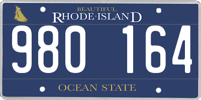 RI license plate 980164