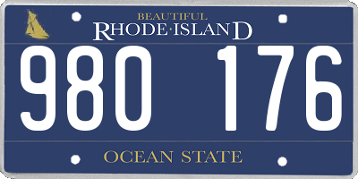 RI license plate 980176