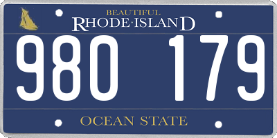 RI license plate 980179