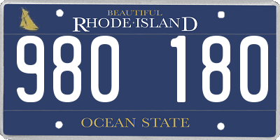 RI license plate 980180