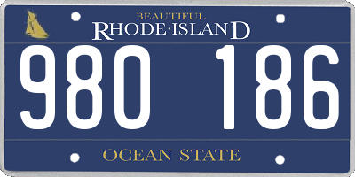 RI license plate 980186