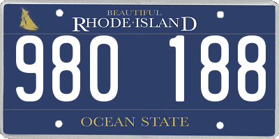 RI license plate 980188