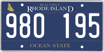 RI license plate 980195