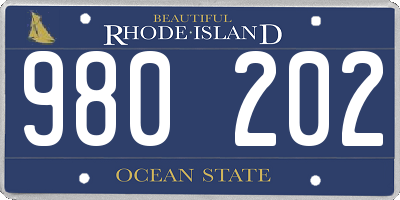 RI license plate 980202