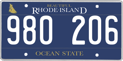 RI license plate 980206