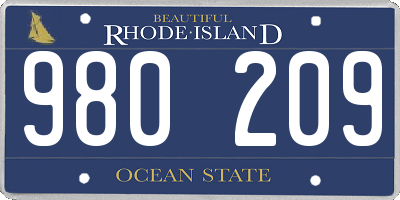 RI license plate 980209