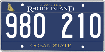 RI license plate 980210