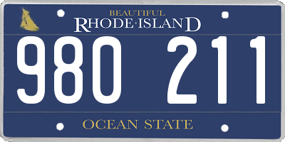 RI license plate 980211
