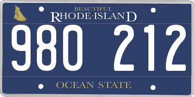 RI license plate 980212