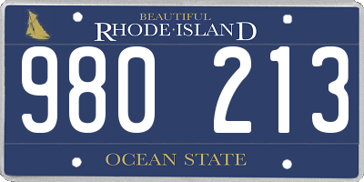 RI license plate 980213