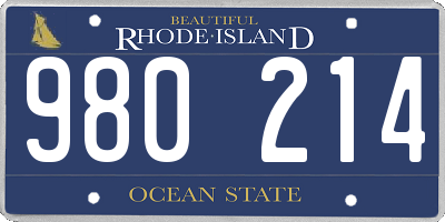 RI license plate 980214