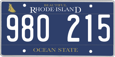 RI license plate 980215