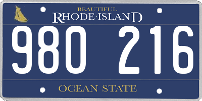 RI license plate 980216