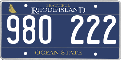 RI license plate 980222