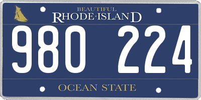 RI license plate 980224