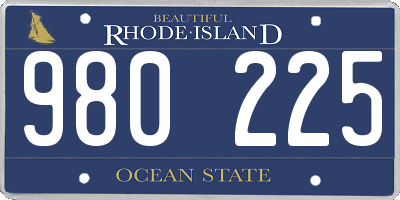 RI license plate 980225