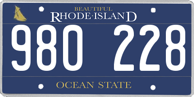 RI license plate 980228