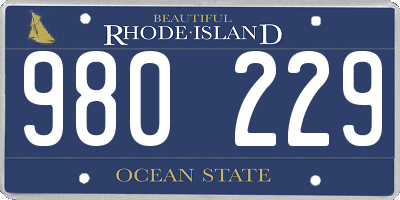 RI license plate 980229