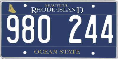 RI license plate 980244