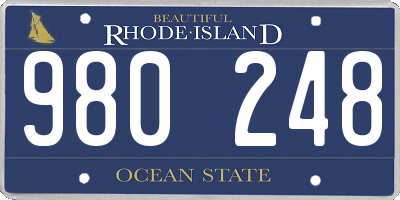 RI license plate 980248