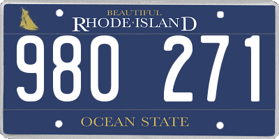 RI license plate 980271