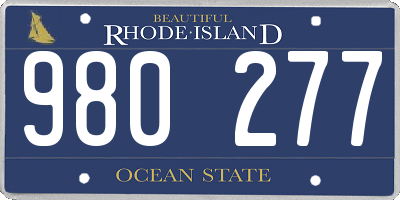 RI license plate 980277