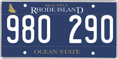 RI license plate 980290