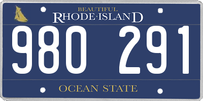 RI license plate 980291