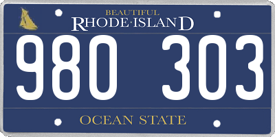 RI license plate 980303