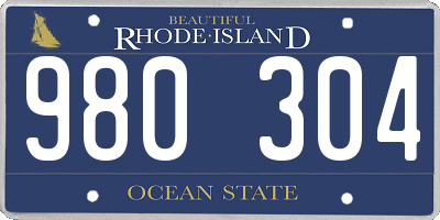 RI license plate 980304