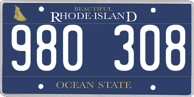 RI license plate 980308