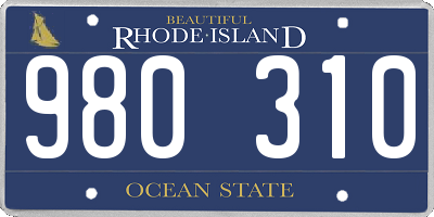 RI license plate 980310