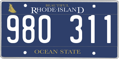 RI license plate 980311