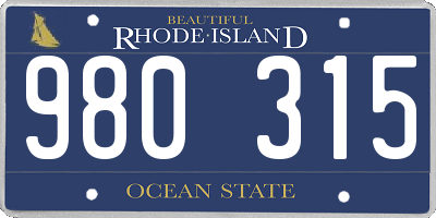 RI license plate 980315