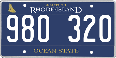 RI license plate 980320