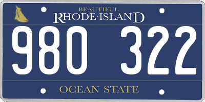 RI license plate 980322