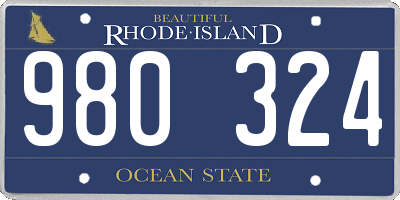 RI license plate 980324