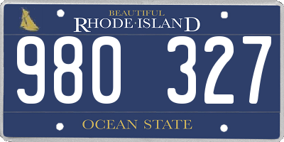 RI license plate 980327