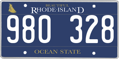 RI license plate 980328