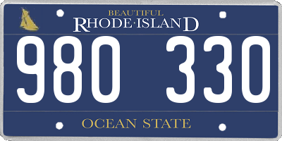 RI license plate 980330