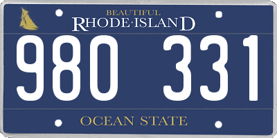RI license plate 980331