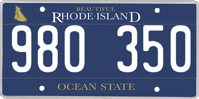 RI license plate 980350