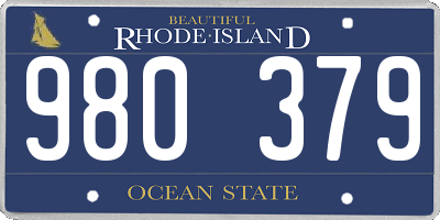 RI license plate 980379
