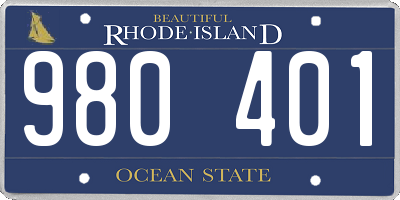 RI license plate 980401