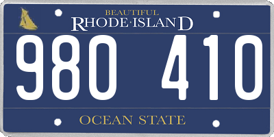 RI license plate 980410