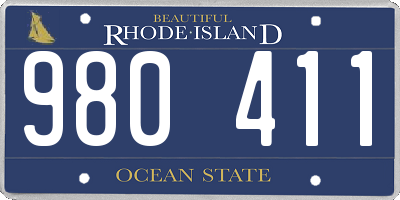 RI license plate 980411